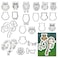 Estivaux Thanksgiving Owls Clear Stamps and Dies for Card Making, Fall Trees Leaves Rubber Stamps Birds Owls Frame Cutting Dies Sets for Scrapbooking Journaling Crafts Supplies