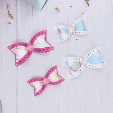 ZFPARTY Heart Border Bows Metal Cutting Dies Stencils for DIY Scrapbooking Decorative Embossing DIY Paper Cards (Big Size)