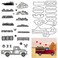 Estivaux Grass Leaves Truck Clear Stamps and Dies for Card Making, Flowers Pumpkins Hearts Rubber Stamps Truck Flowers Cutting Dies Sets for Scrapbooking Journaling Crafts Supplies
