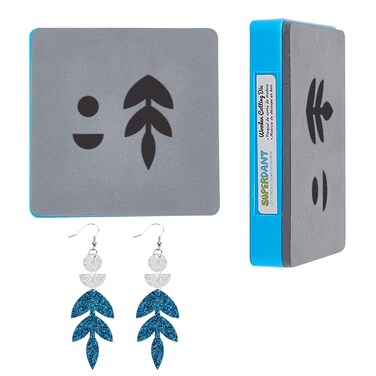 SUPERDANT Waterdrop Earring Leather Cutting Dies Hollowed Earring Wooden Die Cutting DIY Craft Die Cut Faux Leather Dangle Earring Cutting Dies Machine for Women Girls Jewelry Keychain Gifts