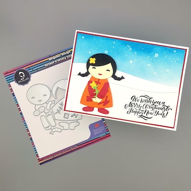 1pc Asian Girl Metal Cutting Die Cut Child Dies for DIY Gifts Treat Box Paper Craft Handmade Card Making Greeting Cards Scrapbooking &amp; Album Arts from Alina Crafts