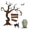 Glodecart Halloween Tree Tombstone Dies for Card Making, Spooky Halloween Tree Cat Bat Cutting Die for Scrapbooking Paper Crafting Decor DIY Photo Album Metal Scary Halloween Die Cuts for Card Making