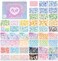 2500PCS Scrapbook Stickers Book Cute Butterfly Stars Heart Letter Stickers Glitter Self Adhesive Korean Bows Ribbons Kpop Stickers for Kids Girls Boys Aesthetic Craft Scrapbooking Junk Journal 50-Page