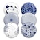 Selamica 10 Inch Kitchen Serving Plates, Large Dessert Plates Ceramic for Salad Pasta Steak, Microwave Dishwasher Safe, Set of 6, Blue