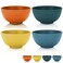 Kyraton Cereal Bowls 4 Pieces, Unbreakable And Reusable Light Weight Bowl For Rice Noodle Soup Snack Salad Fruit Dishwasher Safe, Microwave Safe BPA Free (Mutil Color)