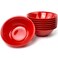 EWEIGEER 6-inch Melamine Bowls for Cereal Salad Rice Soup Dessert Snack Candy Ice-Cream Pudding Fruit Plastic Bowl.(8 PCS) Red