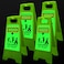 4 PCS Reflective Slow Down Kids at Play Sign Double Sided 24 Inch Portable Handle Children At Play Warning Board Caution Safety Signs for Street Neighborhood Yard School Park Sidewalk Driveway
