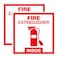 2 PCS Fire Extinguisher Inside Sign Stickers,Self Adhesive Vinyl Safety Label Waterproof, Fade and Scratch Resistant, Suitable for Indoor and Outdoor,Red on White