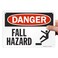 SmartSign - U9-2104-NP_7x10 "Danger - Fall Hazard" Sign   7" x 10" Plastic Black/Red on White