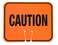 Cortina ABS Plastic Traffic Cone Sign, "Caution" 03-550-C, 12.75" Width x 10.375" Height, Orange on Black