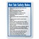 SmartSign-S-4896-Pl "Hot Tub Safety Rules" Sign   10" x 14" Plastic - Black/Blue on White