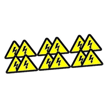 Caution Electric Shocks Warning Stickers Self Adhesive Vinyl Decals Equipment Safety Labels