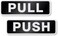 SmartSign "Pull/Push" Kit of 2 Anodized Signs   1.5" x 5" Aluminum