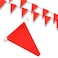 Peryiter Pennant Banner Flags 105 ft Perimeter Marking Flags Construction Flags Industrial Warning Signs, Warn of Hazardous Areas, Traffic Control, Sporting Events(Red)
