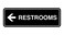 Signs ByLITA Standard Restroom (Left Arrow) Sign (Black) - Large