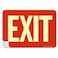 SmartSign Exit Sign Sticker Glow in The Dark Laminated Vinyl Sticker - 7" x 10"Made in USA