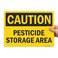 SmartSign - S-2858-Pl-14 "Caution - Pesticide Storage Area" Sign   10" x 14" Plastic