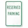 SmartSign-K-1903-EG "Reserved Parking" Sign   12" x 18" 3M Engineer Grade Reflective Aluminum - Green on White