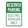 SmartSign 18 x 12 inch &acirc;&euro;&oelig;Reserved Parking - Electric Vehicles Only&acirc;&euro; Metal Sign, 63 mil Aluminum, Green and White, Made in USA