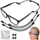 SIGONNA Glasses Strap Holder - No-Tail Eyeglass Strap Cord String - Adjustable Eye Glasses Holders Around Neck Head - Eyeglasses Strap Lanyard - Sunglasses Glasses Strap for Men Women - 2 Pcs