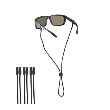 Sunglass Strap, Eyeglasses String Holder Straps Cord, 3pcs Premium Eyeglass Chains, Leash Eyewear Retainer and Glasses Strap for Men Women kids - Sunglasses Lanyard Rope Neck Retainer(3pcs Black)