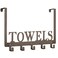 Towel Hooks for Bathroom Over the Door Hooks Wall Mount Rack Holder, Heavy Duty Robe Hooks Hanger for Metal Sandblasted Organizer for Towel Clothes Bag Robe(Coffee)