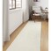 Collive Long Hallway Runner Rug 2.6' x 10', Washable Runner Indoor Entryway Rug, White/Beige Braided Woven Kitchen Runner Rugs Low-Profile Front Door Rug for Laundry Room Bedroom Doorway