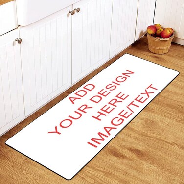 Summer Pink Flamingos Kitchen Rugs Flowers Pattern Bath Mat Non Skid Washable Standing Floor Mat Runner Carpet for Bathroom Kitchen Office Laundry 39 x 20 Inch