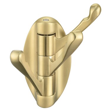 Angle Simple Towel Hook Brushed Gold, Metal Folding Swivel Towel Holder, Bathroom Robe Clothes Coat Hook, Home RV Organizer, Screw Mount