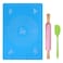 HARFINGTON 3pcs Silicone Rolling Pins for Baking 16.93 Inch Wooden Handle with Baking Mat Silicone Spatula Small Roller Playdough Rolling Pins for Fondant Kitchen Dough Pizza, Pink