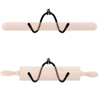 YYST Rolling Pin Holder Rolling Pin Display Rack Rolling Pin Storage - Hardware Included -W Style (2)