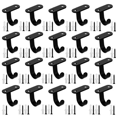 Xingwenhao Ceiling Hooks, 20 Pcs Screw Mounted Ceiling Hooks for Hanging Plants, Under Cabinet Cup Hooks, Under-Shelf Towel/Robe Hook Clothes Hook Heavy Duty for Bathroom Kitchen Cabinet