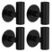4 Pack Adhesive Towel Hooks for Bathroom, Waterproof Wall Mount Towel Holder, Matte Black Wall Robe Hook, Stainless Steel Heavy Duty Door Hanger Towel Hook for Kitchen, Bedroom, Hotel