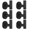 Kruodop Towel Hooks for Bathroom,6 Packs Wall Mount Towel Holder,Black Matte Wall Robe Hook,Stainless Steel Heavy Duty Door Hanger Towel Hook for Kitchen, Bedroom,Hotel,Pool,Coats - Black