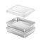 Onader 10&acirc;&hellip;&oelig; x 8&acirc;&hellip;&rsaquo; x 2 Inch Baking Pan with Lid 2 Pack Stainless Steel Lasagna Rectangular Cake Pan