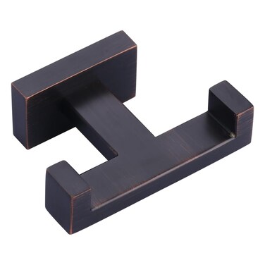IVIGA Double Bathroom Towel Hook for Wall Mounted - Oil Rubbed Bronze Modern Towel Holder - Heavy Duty Coat Robe Hooks for Wall - Stainless Steel Shower Towel Hanger