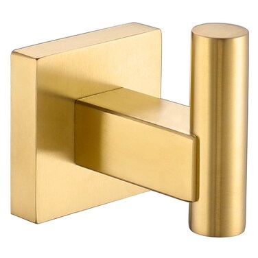 Suyar Brushed Gold Towel Hook, SUS 304 Stainless Steel Coat Robe Hook, Bathroom Towel Holder for Wall