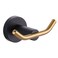 ARCORA Towel Hooks Black and Gold, SUS 304 Stainless Steel Double Wall Hooks, Heavy Duty Robe Hooks, Bathroom Towel Hooks for Wall