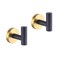 GERZWY Stainless Steel Towel Hook Robe Hook Coat Hook Heavy Duty Wall Mounted Luxury Hooks for Bathroom Hotel 2 Pack (Black &amp; Gold)