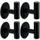 Self Adhesive Towel Hook Matte Black Coat Hook Brushed Nickel SUS304 Stainless Steel Heavy Duty Waterproof Towel Robe Clothes Hook Holder for Bathroom Kitchen Office Hotel Pool Wall Mounted Hook-4Pack