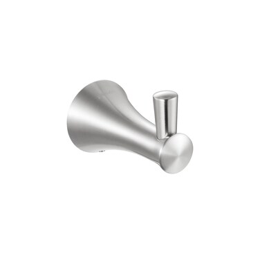 PARLOS Brass Single Robe Hook Towel Coat Hanger for Bathroom Kitchen Garage Wall Mounted with Screws, Brushed Nickel