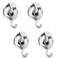 Apkhgtb Suction Cup Hooks for Shower, Bathroom, Kitchen, Glass Door, Mirror, Tile &acirc;&euro;&ldquo; Loofah, Towel, Coat, Bath Robe Hook Holder for Hanging &acirc;&euro;&ldquo; Waterproof Wreath Hanger (Silver 4Pack)