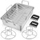 16" Roasting Pan with Rack, 7 PCS P&amp;P CHEF Stainless Steel Roaster Lasagna Pan with Cooling Flat &amp; V-shaped Baking Rack, Grilling Chicken Holder, Meat Shredding Claws, Dishwasher &amp; Oven Safe