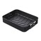 CHEFMADE Turkey Roasting Pan with V Rack, 16 Inch Deep Roasting Pan, Deep Lasagna Pan for BBQ Vegetbale and Meat 16" x 12.8" x 3" (Black)