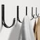 Josmimic Wall Hooks for Hanging Towel/Coat - 22LB Screw in Metal Hanger Wall Mount, for Outdoor, Closet, Door, Bathrooms, for Backpack, Robe, Black 5 Pack