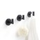 BUVELOT Towel Hook, Coat Hooks for Bathroom and Kitchen, Single Robe Hook Wall Mounted, Matte Black, 077010-3MB,Leo Series