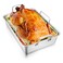Roasting Pan with Rack for Turkey Chicken, Joyfair Stainless Steel Roaster Pan and V-rack for Toaster Oven, Rectangular Bakeware with Sturdy Handles, Heavy Duty &amp; Dishwasher Safe (Small)