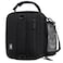 MIER Expandable Lunch Bag Insulated Lunch Box for Men to Work Travel Portable Lunchbox Bags with Shoulder Strap and Water Bottle Holder, Black