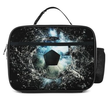 Soccer Lunch Box Reusable Insulated Lunch Bag For Kids Toddler Girls Boys Thermal Cooler Tote Bag School Work Travel Picnic