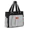 HSHRICH Large Women Lunch Bags for Work/Insulated Adult Lunch Box for Women/Leakproof Cooler Lunch Tote Bag with Storage Pocket. Reusable Lunch Cooler Purse for Work Picnic Hiking 12L, Black Stripes